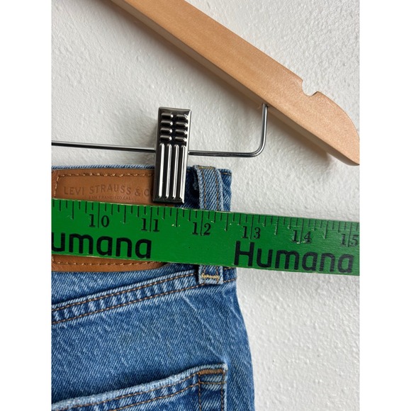 Levis Ribcage Straight Ankle Jean Women Medium Wash Blue High Rise (fits 25x27) - Picture 11 of 12